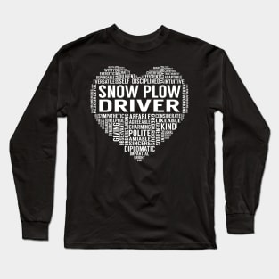 Snow Plow Driver Heart Long Sleeve T-Shirt